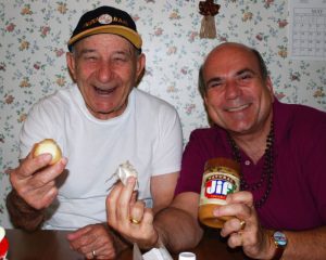 My father's breakfast is garlic and peanut butter